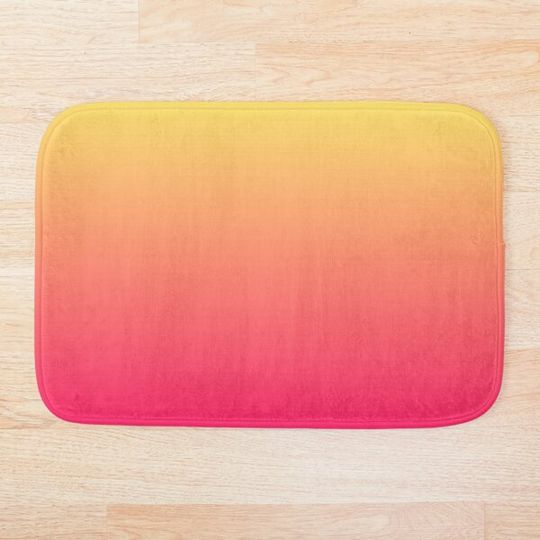 Discover modern chic girly hot pink orange fuschia ombre Bath Mat