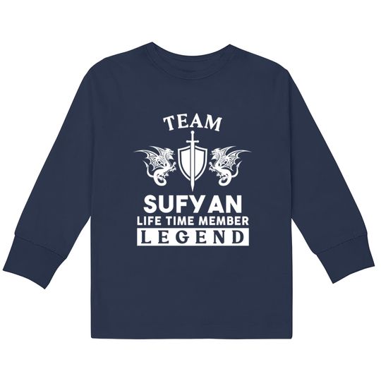 Discover Sufyan Name Kids Long Sleeve T-Shirts - Sufyan Legend Lifetime Membe Kids Long Sleeve T-Shirts
