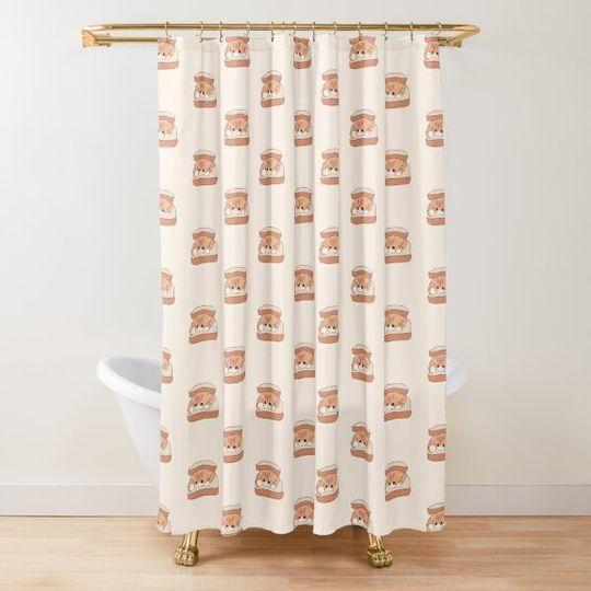 Discover Kitty Bread Sandwich Shower Curtain