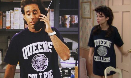 Discover Queens college Jerry Seinfeld shirt, Vintage City University of New York tee