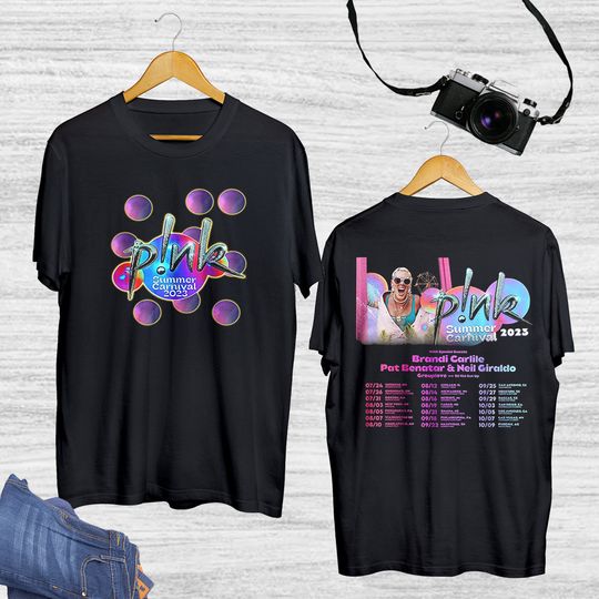 Discover P!nk 2023 Summer Carnival Festival Tour T-Shirt