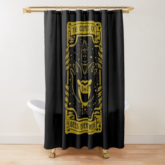 Discover adventure time the cosmic owl tarot card Shower Curtain