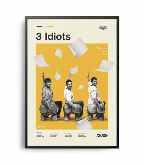 Discover Mid Century Modern 3 Idiots Posters
