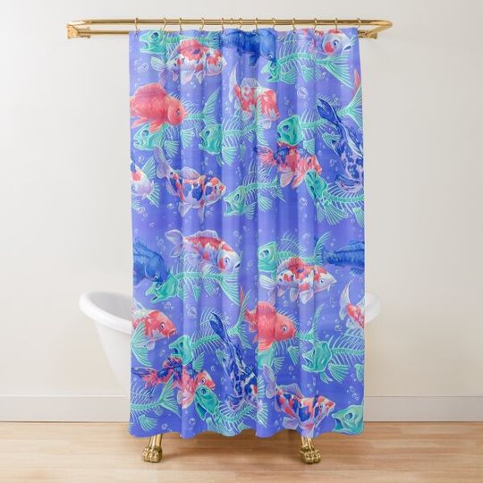 Discover Ebb & Flow - Koi Fish Shower Curtain