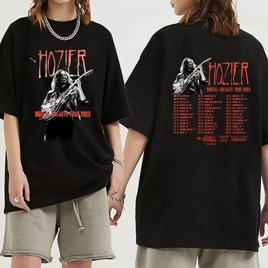 Discover Hozier Unreal Unearth Tour 2023 Shirt, Unreal Unearth Tour 2023 Fan Shirt