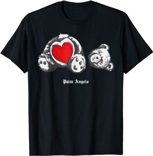 Discover Palm Angel Bear Heart Limited Design T-Shirt Funny Vintage Gift For Men Women