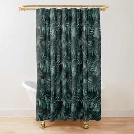 Discover Palm Leaves Shower Curtain