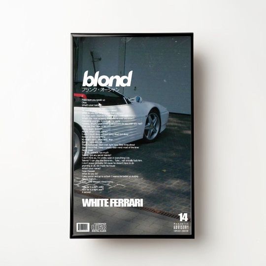 Discover Blond Frank Ocean, Blond Album Poster, Frank Ocean Poster