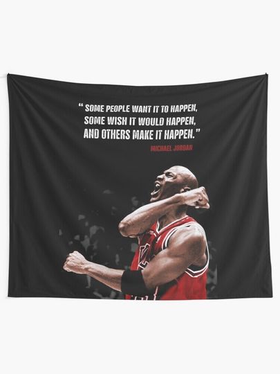 Discover Make it Happen - Michael Jordan Tapestry