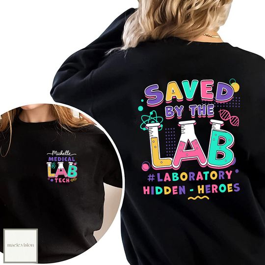 Discover Personalized Lab Tech Shirt, Saved By The Lab Shirt, Medtech Shirt