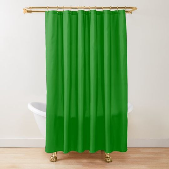 Discover Vibrant Pure Emerald Green - Lowest Price On Site Shower Curtain