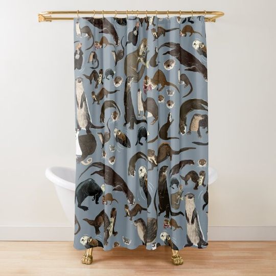 Discover Old World otters Shower Curtain