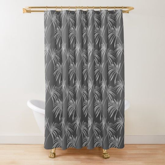 Discover Palmyra (Slate) Shower Curtain
