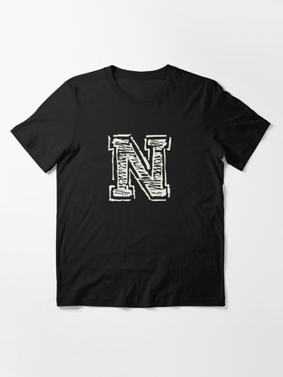 Discover Letter N in Handdrawn Athletic Font | Essential T-Shirt 