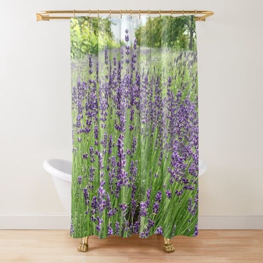 Discover Lovely Lavender Fields Shower Curtain