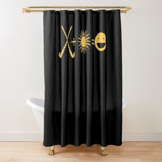 Discover Field Hockey Sunshine Happiness - Field Hockey Stick Shower Curtain