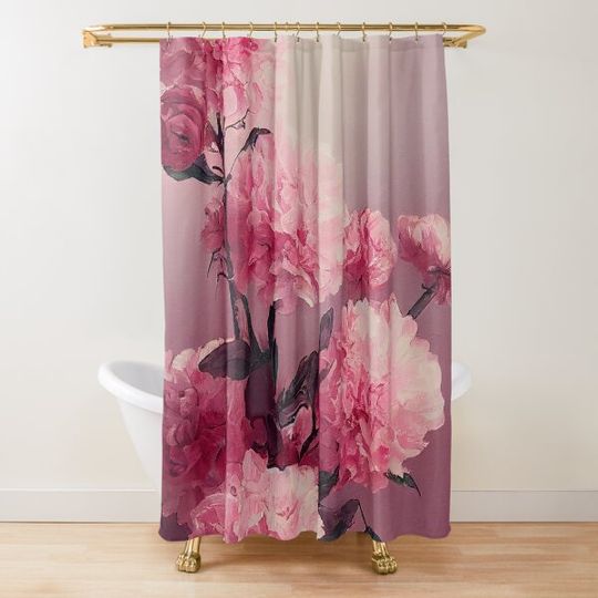 Discover Pink Preppy Art Shower Curtain