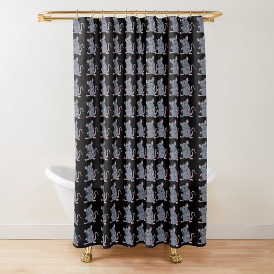 Discover Mouse Cartoon Illustration Kawaii For Kids Shower Curtain