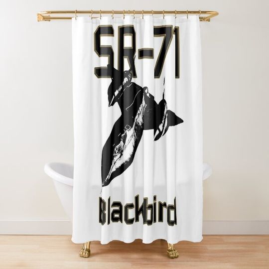 Discover SR-71 Lockheed Blackbird Spy Plane Shower Curtain