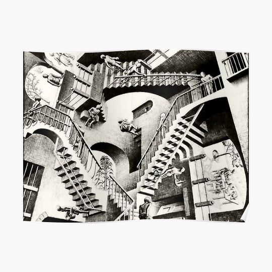 Discover Escher Relativity Art Print Poster