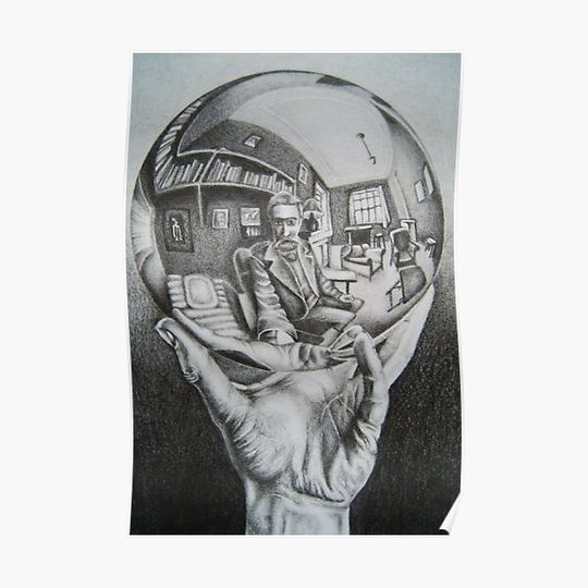 Discover Escher Drawing Premium Matte Vertical Poster