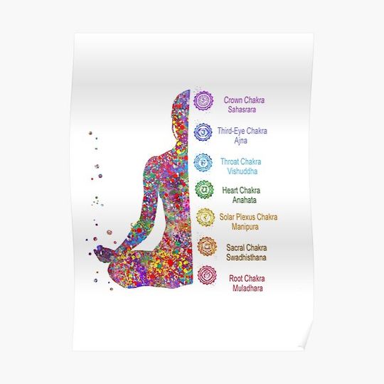 Discover The Seven Chakras Premium Matte Vertical Poster