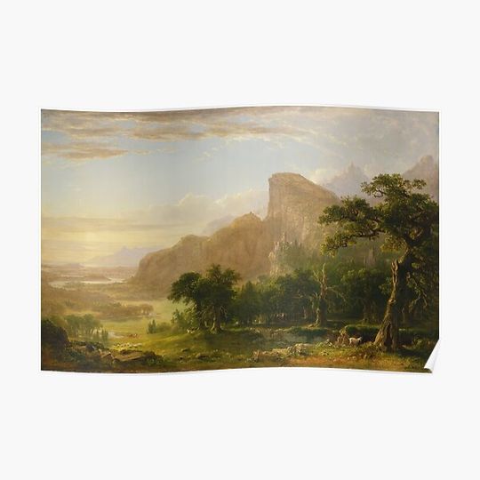 Discover Asher Brown Durand - Landscape—Scene from "Thanatopsis" (1850) Premium Matte Vertical Poster
