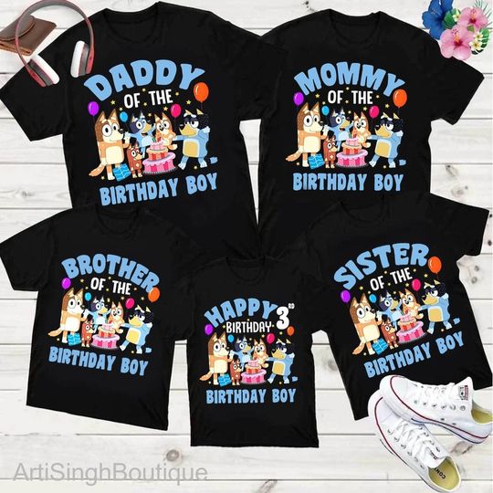 Discover BlueyDad Birthday Party T-Shirt | Family Matching Design