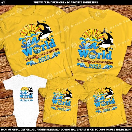 Discover Custom SeaWorld Family Adventure Shirts 2023 Combo SeaWorld Orlando Florida Theme Park Family Shirts 2023