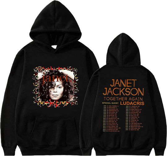Discover Double Sides Janet Jackson Vintage Together Again Tour 2023 Hoodie