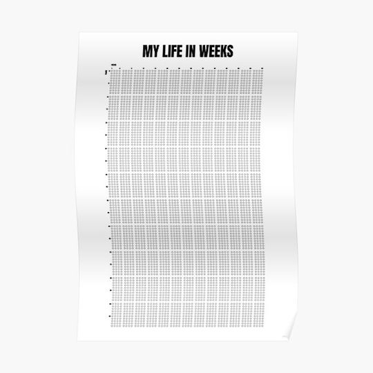 Discover My Life in Weeks Poster Premium Matte Vertical Poster