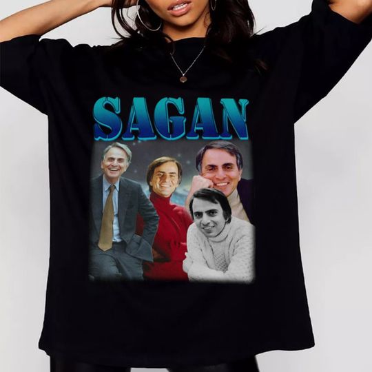 Discover Vintage 90s Carl Sagan T-shirt, Carl Sagan Shirt