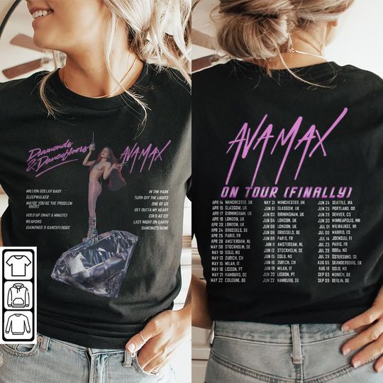 Discover Ava Max Music Shirt, Diamonds and Dancefloors Tour Finally Shirt, Ava Max 2023 Concert Shirt