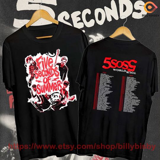 Discover 5 Seconds Of Summer World Tour 2023 2024 Shirt , 5SOS Shirt, 5SOS World Tour 2023 Tee