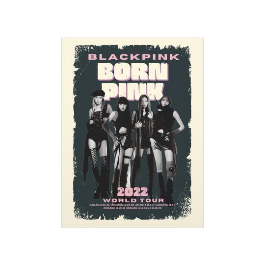 Discover Vintage Blackpink Tour Poster - Born Pink World Tour
