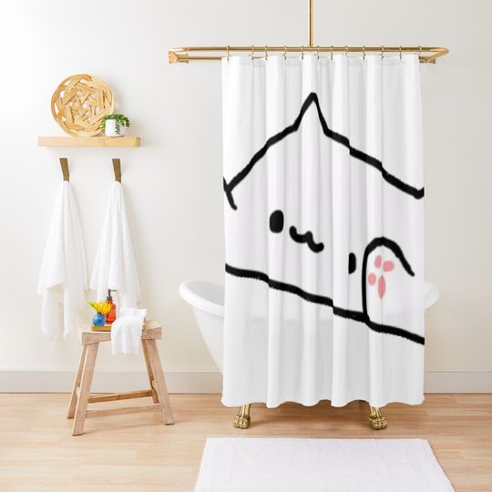 Discover bongo cat meme Shower Curtain