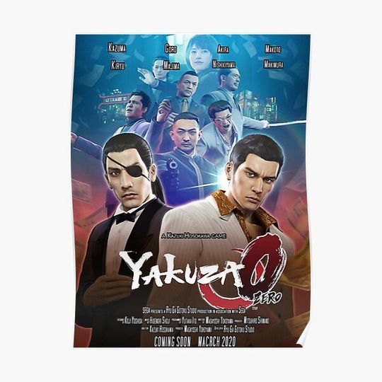 Discover Yakuza 0 Movie Poster Classic Premium Matte Vertical Poster