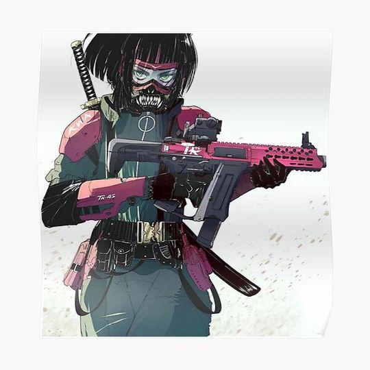 Discover Cyberpunk girl Premium Matte Vertical Poster
