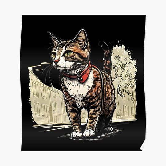 Discover Catana on Elm Street Cat #3 Premium Matte Vertical Poster