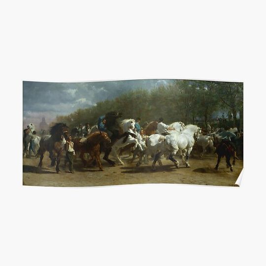 Discover High Resolution The Horse Fair Rosa Bonheur 1852 - 1855 Premium Matte Vertical Poster