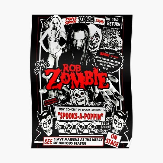 Discover Vintage rob zombie band art Premium Matte Vertical Poster