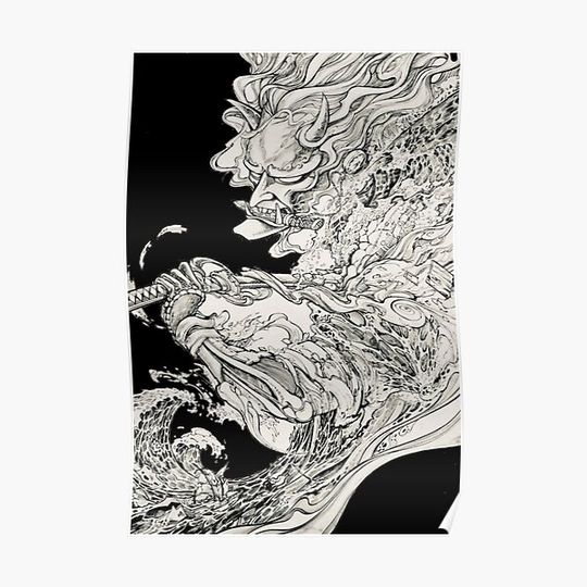 Discover Yakuza, samurai, tattoo desing, japanese tattoo Premium Matte Vertical Poster