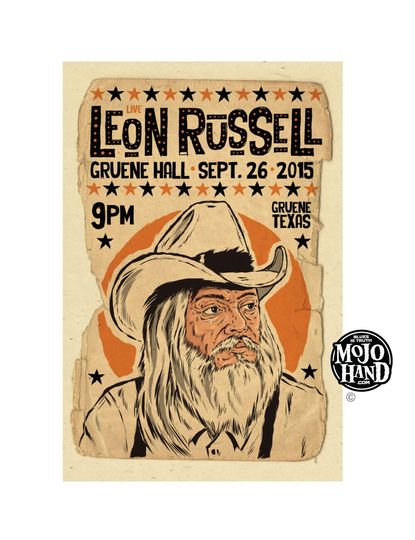 Discover Leon Russell concert poster