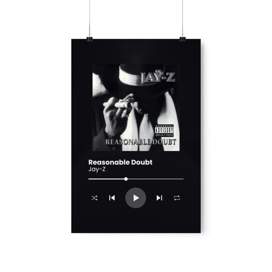 Discover Jay Z Poster, Reasonable Doubt Music Poster