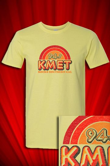 Discover KMET Rock Radio station Vintage style t-shirt