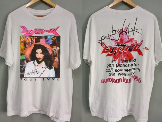 Discover Bjork Post European Tour 1996 T-shirt