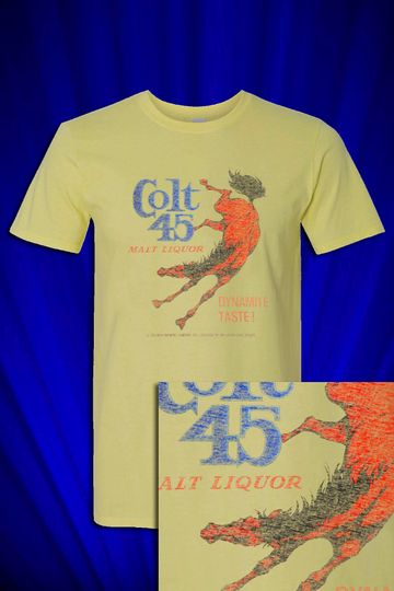 Discover Colt 45 1970s Beer t-shirt