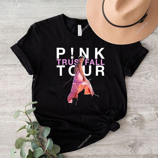 Discover Pink on Tour Shirt, Trustfall Tour 2023 Shirt