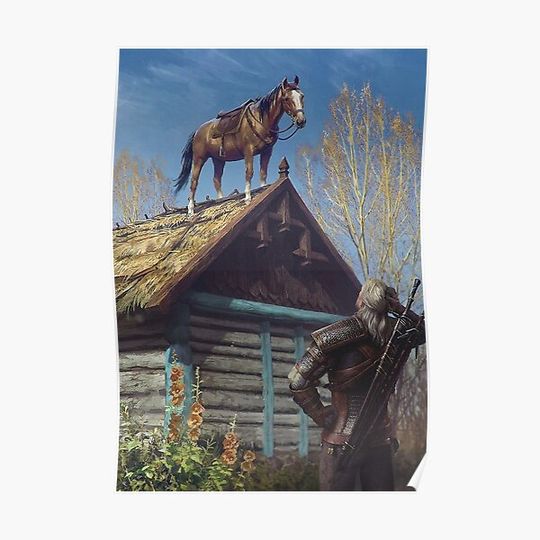 Discover Witcher 3 Roach Graphic Poster