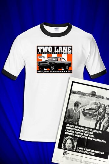 Discover Two Lane Blacktop Speed Shop 70s style T-shirt
